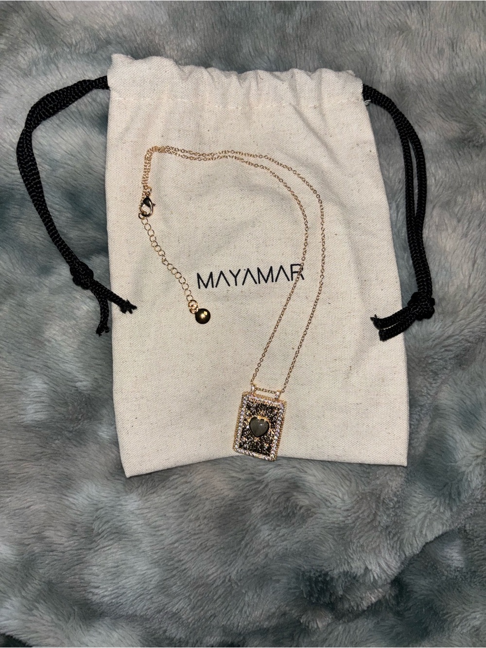 MAYAMAR 24K Gold Heart Necklace - Picture 2 of 4